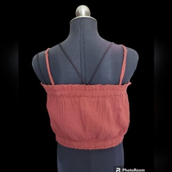Anthropologie April GauzyTank Crimson Sz Small NWT - Picture 2 of 12